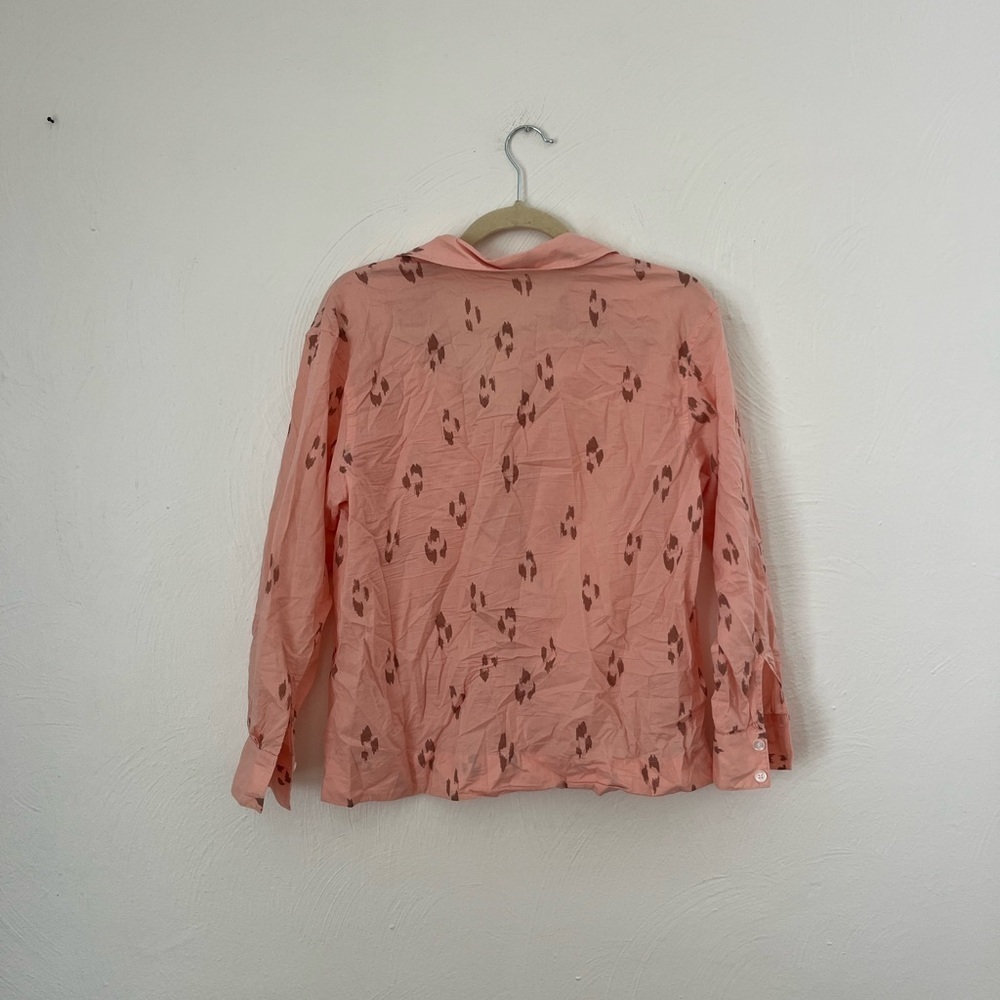 Eberyjey Organic Sandwashed Cotton Printed Long PJ Set in Animal Spot Rose Cloud - Picture 6 of 9